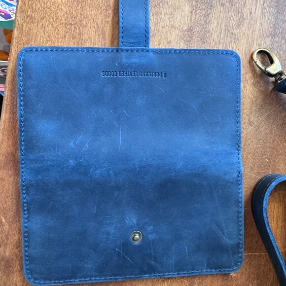 Portland Leather Goods Large Raindrop and Large Bifold Wallet in Deep Water - Picture 12 of 13